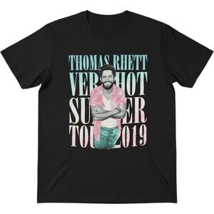 Thomas Rhett Very Hot Summer Tour 2019 Graphic T-Shirt Black Mens Medium Concert